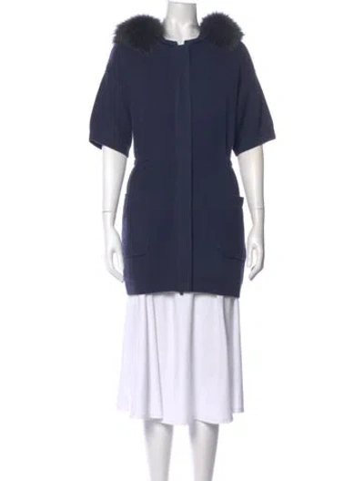 Pre-owned Loro Piana Cashmere Crew Neck Sweater In Blue