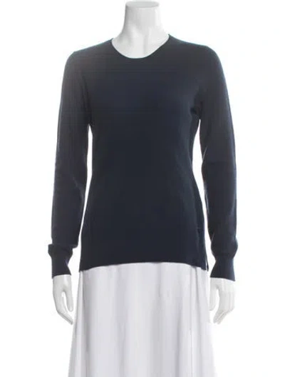 Pre-owned Loro Piana Cashmere Crew Neck Sweater In Blue