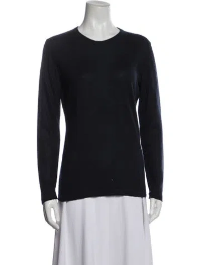Pre-owned Loro Piana Cashmere Crew Neck Sweater In Blue