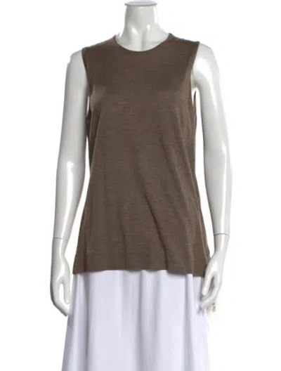 Pre-owned Loro Piana Cashmere Crew Neck Sweater In Brown