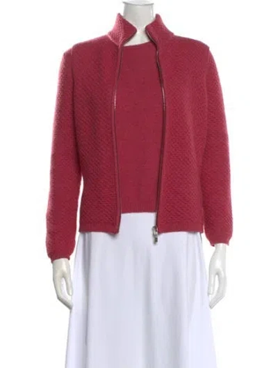 Pre-owned Loro Piana Cashmere Crew Neck Sweater In Burgundy