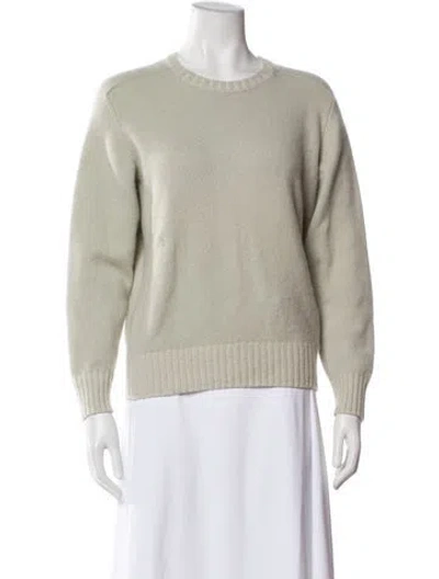 Pre-owned Loro Piana Cashmere Crew Neck Sweater In Green