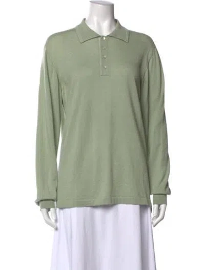Pre-owned Loro Piana Cashmere Crew Neck Sweater In Green