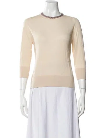 Pre-owned Loro Piana Cashmere Crew Neck Sweater In Neutral