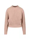 Loro Piana Cashmere Crew Neck Sweater In Pink