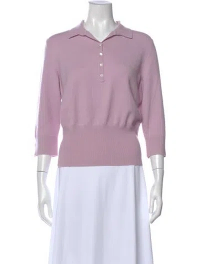 Pre-owned Loro Piana Cashmere Crew Neck Sweater In Purple