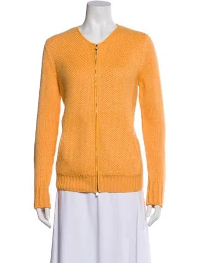 Pre-owned Loro Piana Cashmere Crew Neck Sweater In Yellow