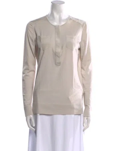Pre-owned Loro Piana Cashmere Crew Neck Sweatshirt In Neutral