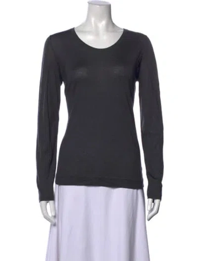 Pre-owned Loro Piana Cashmere Crew Neck T-shirt In Grey