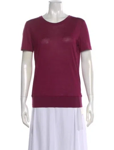 Pre-owned Loro Piana Cashmere Crew Neck T-shirt In Purple