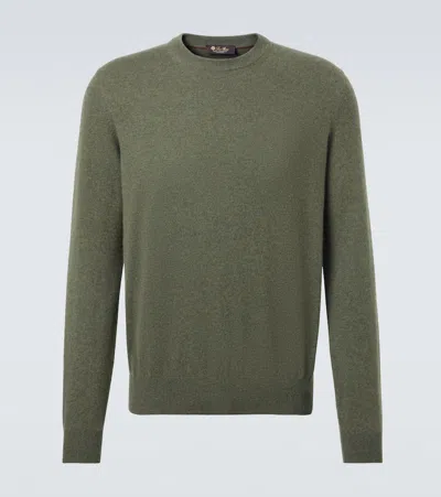 Loro Piana Cashmere Crewneck Sweater In Green