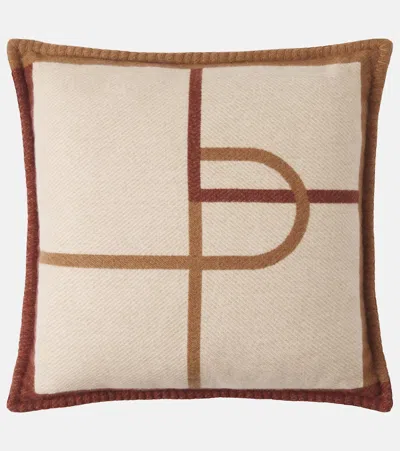 Loro Piana Cashmere Cushion In Neutral