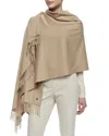 Loro Piana Cashmere Fringe-trim Opera Stole In Brown