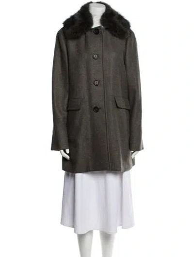 Pre-owned Loro Piana Cashmere Fur Jacket In Black