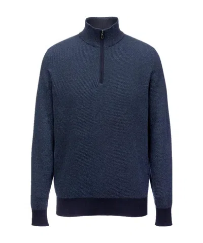 Loro Piana Cashmere Half-zip Jumper In Black