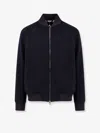 Loro Piana Cashmere Zip Bomber Jacket In Black