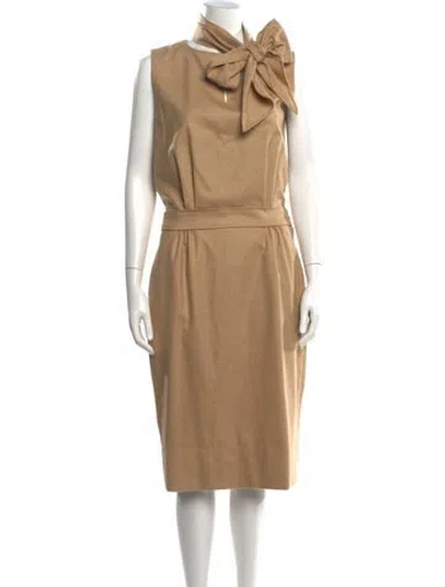 Pre-owned Loro Piana Cashmere Knee-length Dress In Brown