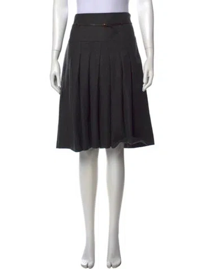 Pre-owned Loro Piana Cashmere Knee-length Skirt In Gray