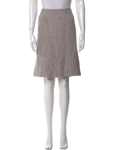 Pre-owned Loro Piana Cashmere Knee-length Skirt In Gray