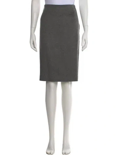 Pre-owned Loro Piana Cashmere Knee-length Skirt In Gray