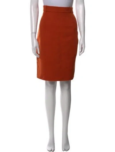 Pre-owned Loro Piana Cashmere Knee-length Skirt In Orange