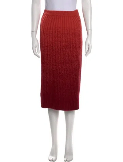 Pre-owned Loro Piana Cashmere Knee-length Skirt In Red
