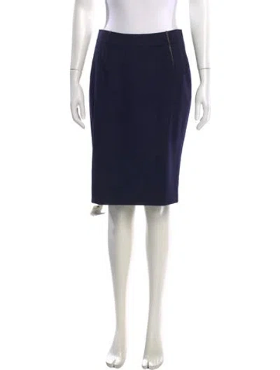 Pre-owned Loro Piana Cashmere Knee-length Skirt W/ Tags In Blue