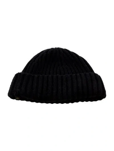 Pre-owned Loro Piana Cashmere Knit Beanie In Black