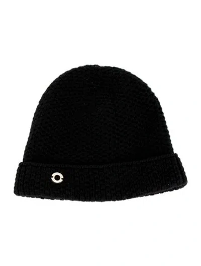 Pre-owned Loro Piana Cashmere Knit Beanie In Black