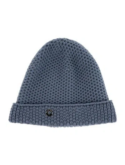 Pre-owned Loro Piana Cashmere Knit Beanie In Blue