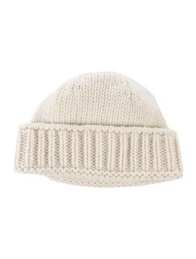 Pre-owned Loro Piana Cashmere Knit Beanie In Neutral