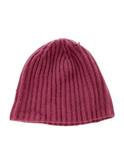 Pre-owned Loro Piana Cashmere Knit Beanie In Pink