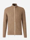 Loro Piana Cable-knit Cashmere Zip-up Cardigan In Zipper Closure