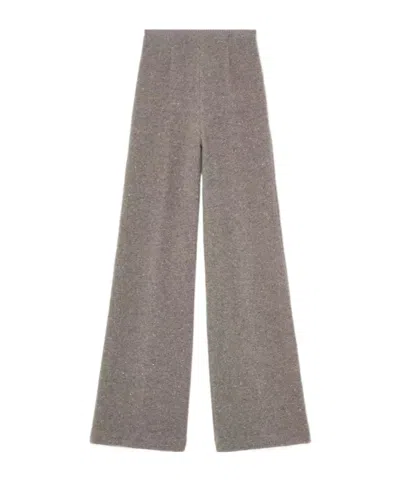 Loro Piana Cashmere Knit Casual Pants In Brown