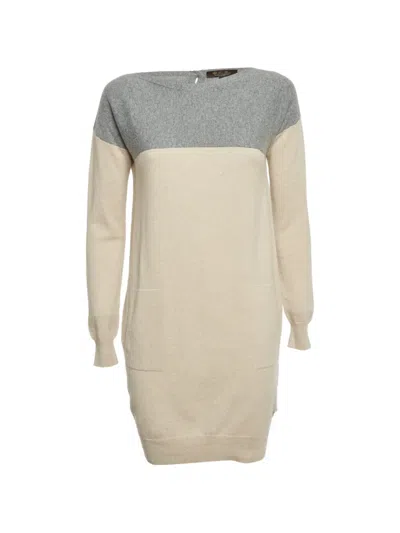Pre-owned Loro Piana Cashmere Knit Dress In Neutral