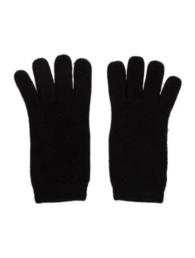 Pre-owned Loro Piana Cashmere Knit Gloves In Black