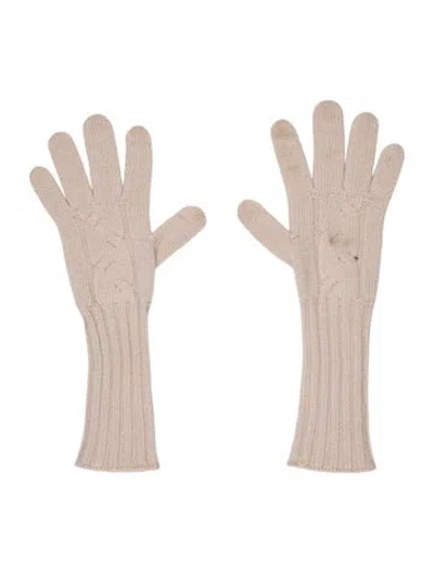 Pre-owned Loro Piana Cashmere Knit Gloves In Neutral