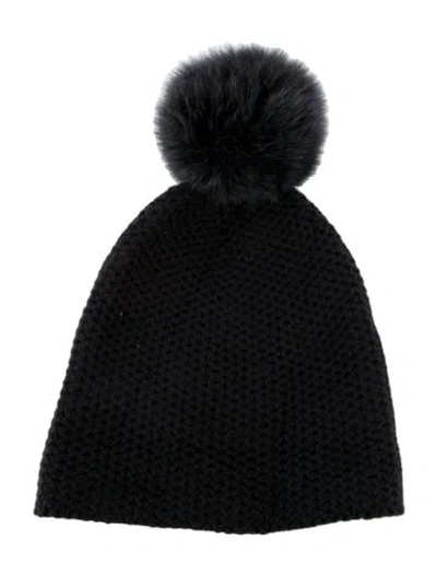Pre-owned Loro Piana Cashmere Knit Hat In Black