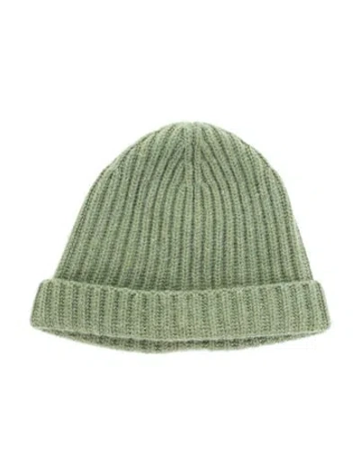Pre-owned Loro Piana Cashmere Knit Hat In Green