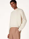 Loro Piana Cashmere Knit Sweater In Contrast Piping Detail On Side