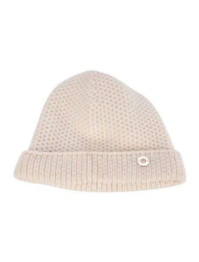 Pre-owned Loro Piana Cashmere Knit Winter Hat Beanie In Neutral
