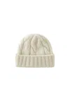 Loro Piana Cashmere Cable Knit Beanie In Neutral