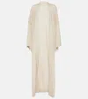 Loro Piana Cashmere, Linen, And Silk Cardigan In Beige