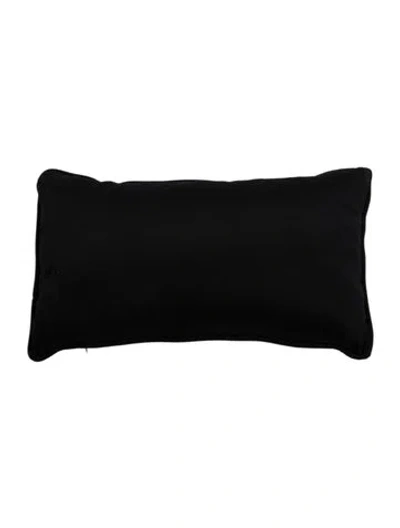Pre-owned Loro Piana Cashmere Lumbar Pillow In Black