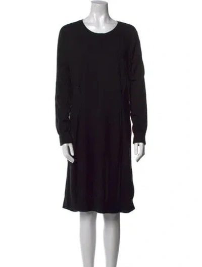 Pre-owned Loro Piana Cashmere Midi Length Dress In Black