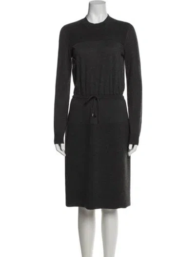 Pre-owned Loro Piana Cashmere Midi Length Dress In Gray