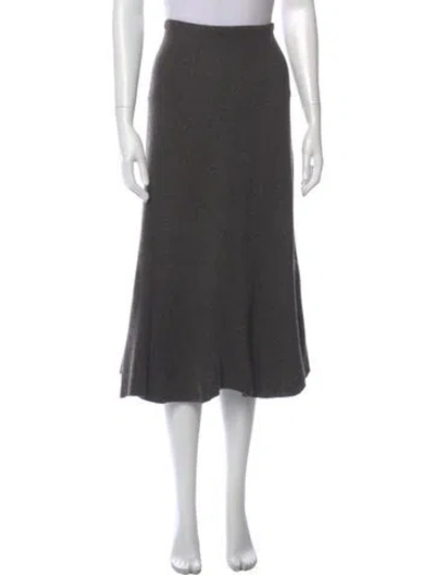 Pre-owned Loro Piana Cashmere Midi Length Skirt In Brown