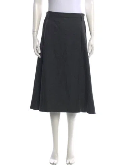 Pre-owned Loro Piana Cashmere Midi Length Skirt In Gray