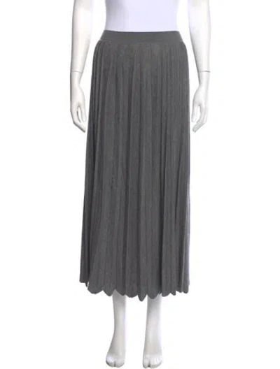 Pre-owned Loro Piana Cashmere Midi Length Skirt In Gray