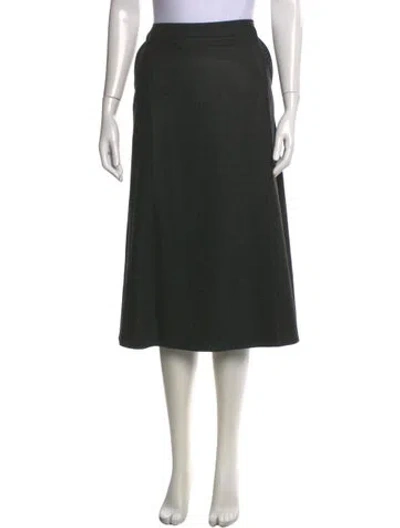 Pre-owned Loro Piana Cashmere Midi Length Skirt In Gray